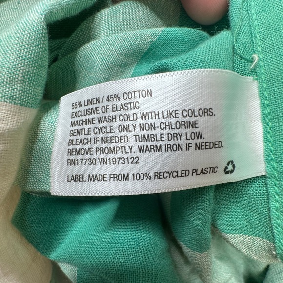 Ava & Viv Green Gingham Linen Cotton Midi Dress Plus Size 4X Smocked Back Easter - Picture 8 of 8